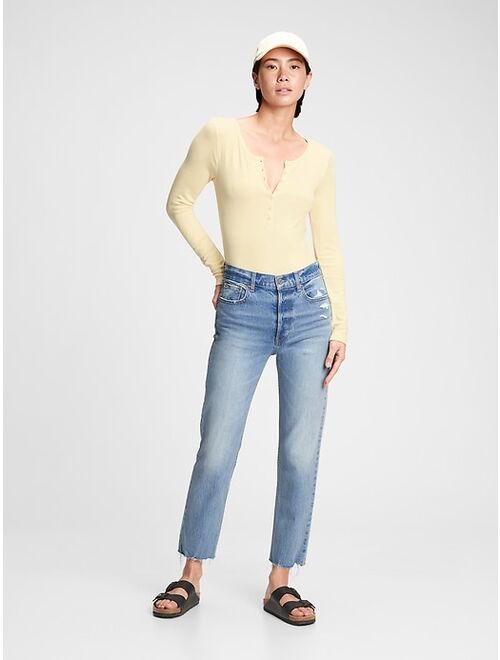 GAP High Rise Cheeky Straight Jeans With Washwell