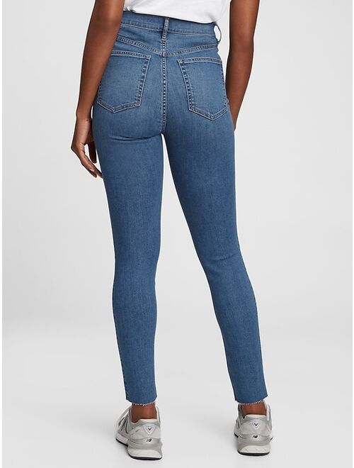 GAP Sky High Rise True Skinny Jeans with Washwell