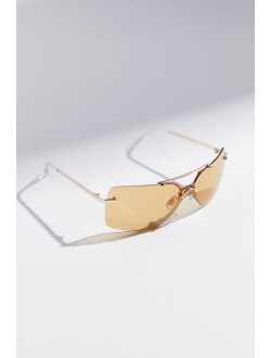 Kaia Rimless Brow Bar Sunglasses