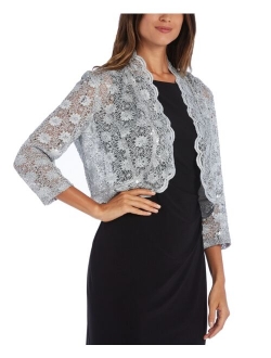 R & M Richards Scalloped Sequin Lace Bolero