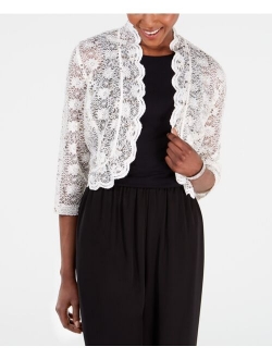 R & M Richards Scalloped Sequin Lace Bolero