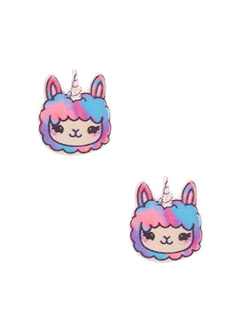 Claire's Lala the Llamacorn Stud Earrings