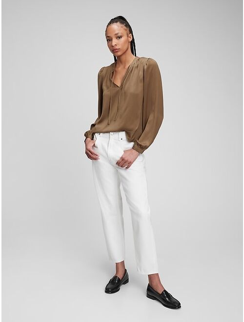 GAP Splitneck Tie-Front Top