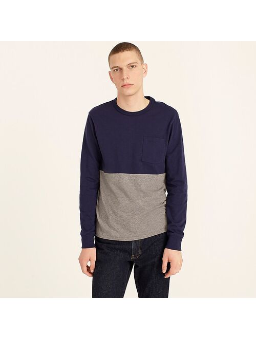 J.Crew Long-sleeve slub cotton pocket T-shirt