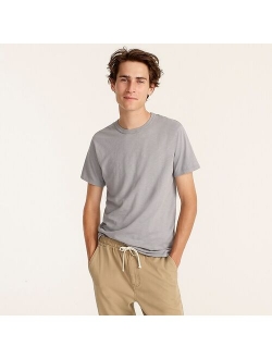 Garment-dyed slub cotton no-pocket T-shirt