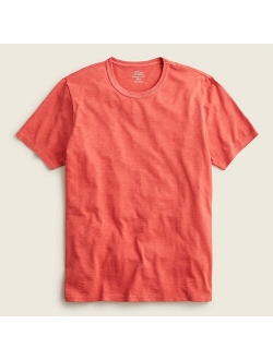 Garment-dyed slub cotton no-pocket T-shirt