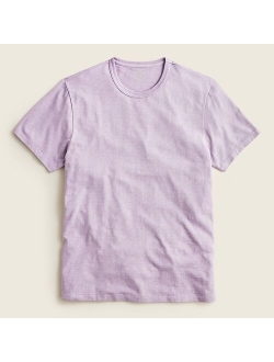 Garment-dyed slub cotton no-pocket T-shirt