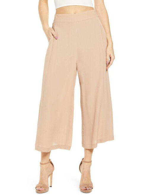 LEITH Easy Crop Pants w/ Elastic Waist, Side Zip, & Side-Seam Pockets, S - ($55)