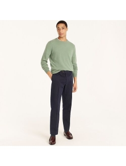 Garment-dyed cotton-linen chino suit pant