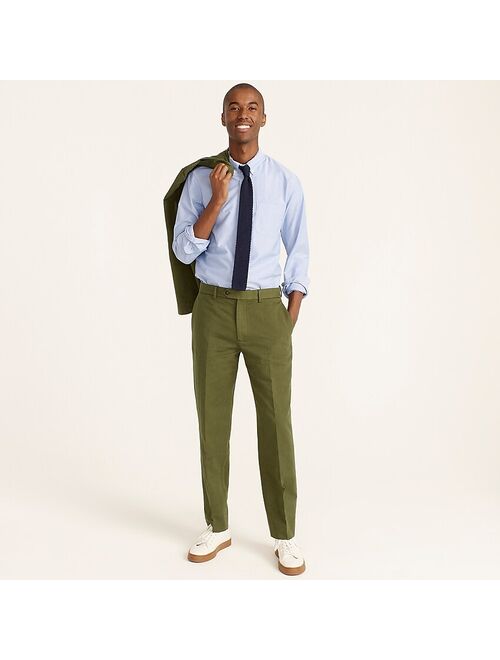 J.Crew Garment-dyed cotton-linen chino suit pant