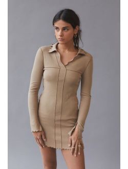 UO Sadafi Seamed Collared Mini Dress