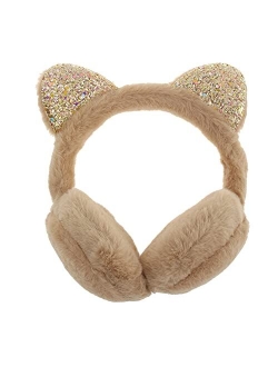 ZIIVARD Ear Muffs for Girl Women Winter Ear Warmers Cute Furry Plush Headband Earmuff