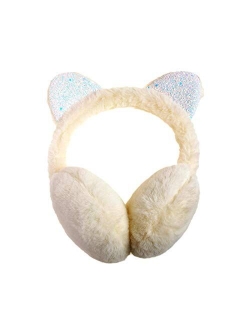 ZIIVARD Ear Muffs for Girl Women Winter Ear Warmers Cute Furry Plush Headband Earmuff