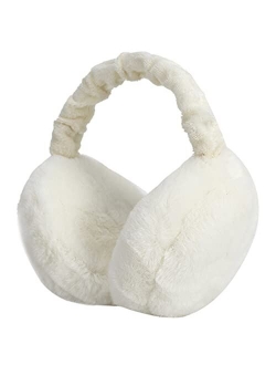 Meyaus Women Winter Warm Plush Earmuff Foldable Hamburger Ear Muffs Ear Warmers