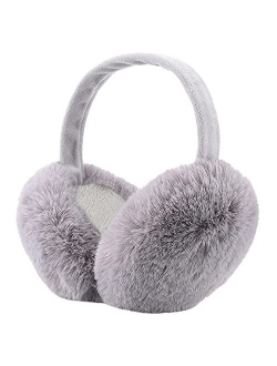 Belsen Womens Faux Furry Warm Soft Earmuffs Winter Outdoor Foldable Ear Warmers