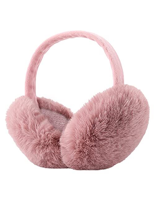 Belsen Womens Faux Furry Warm Soft Earmuffs Winter Outdoor Foldable Ear Warmers