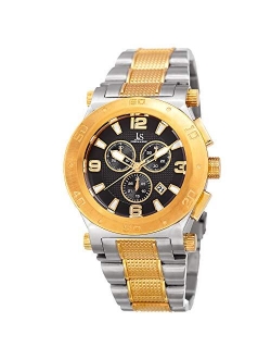 Men's Chronograph Watch - 3 Multifunction Subdials with Date Window on Textured Alloy Bracelet - JX104