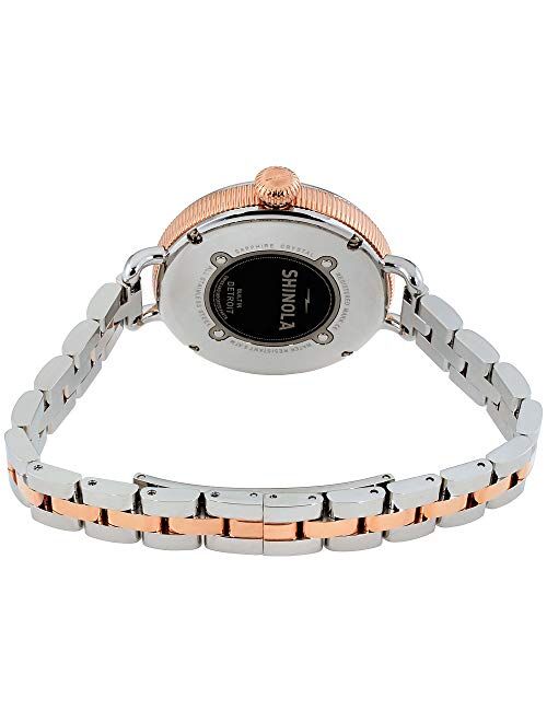 Shinola Detroit Women's The Birdy 34mm - 20001100 Pearl White/Stainless Steel/Rose Gold