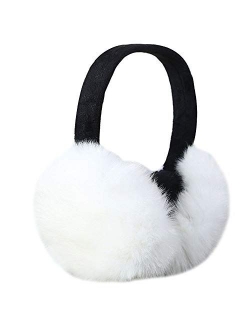 Felice Ann Unisex Winter Warm Faux Fur Plush Earmuffs Foldable Ear Muffs Ear Warmers