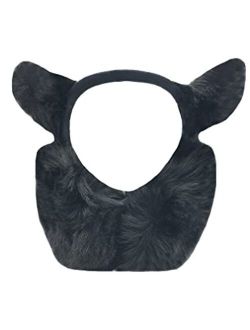 Hg Kangqi Cute Foldable Earmuffs with Cat Ears Ear Cover Fluffy Warm Winter