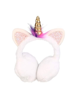 TENDYCOCO Unicorn Headband Winter Earmuffs Unicorn Ear Warmers Ear Covers for Cold Weather