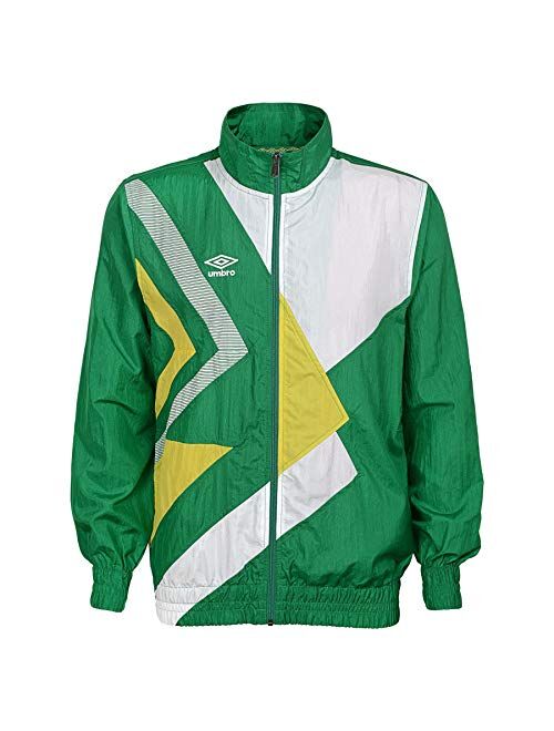 Umbro Men's Full Zip Diamond Jacket, Jelly Bean/Golden Kiwi