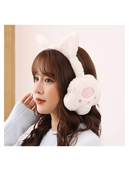 TYYLCZF Ear Muffs for Women-Winter Earmuffs, Female Warm Earmuffs, Ear Bags, Ear Protection Earmuffs, Cold Weather Cute Cat Claws, Korean Ear Caps Fashion All-Match Outdo