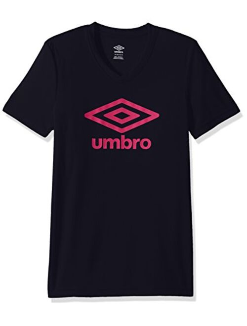 Umbro Girls Logo Climate Short Sleeve Tee