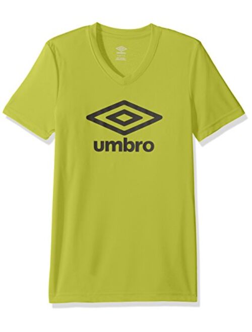 Umbro Girls Logo Climate Short Sleeve Tee