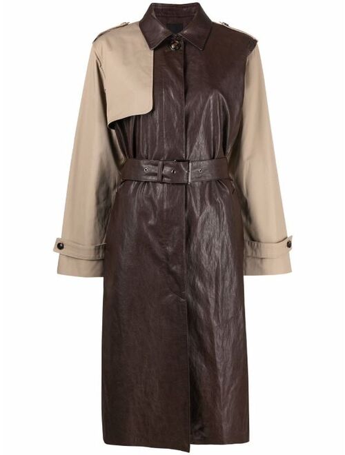 Pinko two-tone trench coat