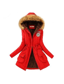Womens Winter Warm Coat Hoodie Parkas Overcoat Fleece Outwear Jacket