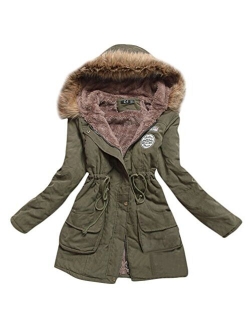 Womens Winter Warm Coat Hoodie Parkas Overcoat Fleece Outwear Jacket