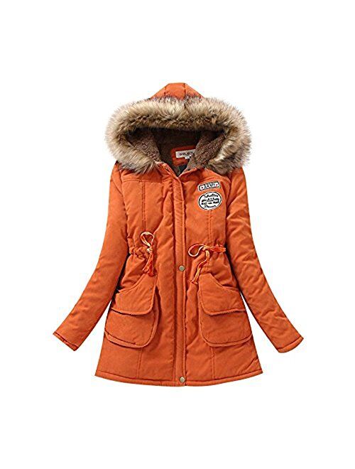 Aro Lora Womens Winter Warm Coat Hoodie Parkas Overcoat Fleece Outwear Jacket