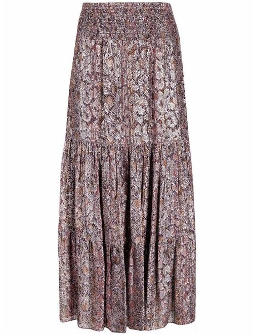 Pinko patterned pleated skirt