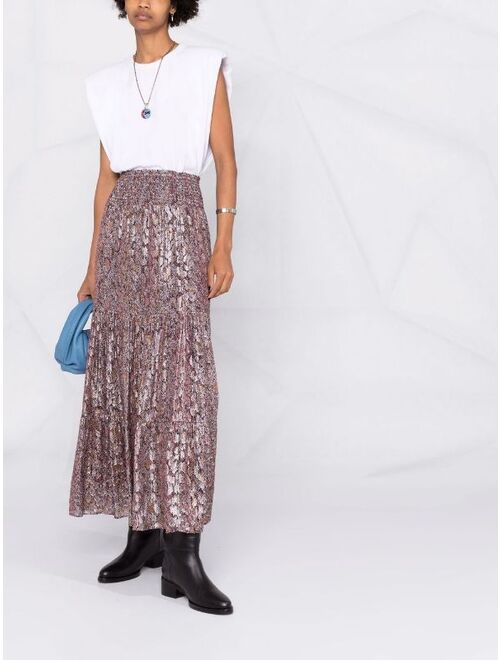 Pinko patterned pleated skirt