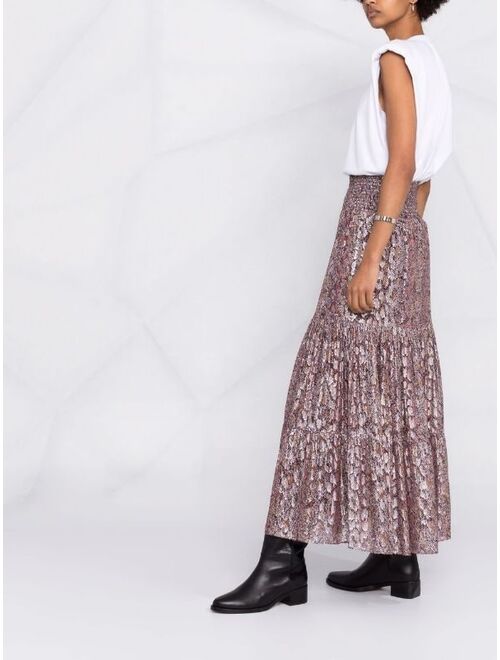 Pinko patterned pleated skirt