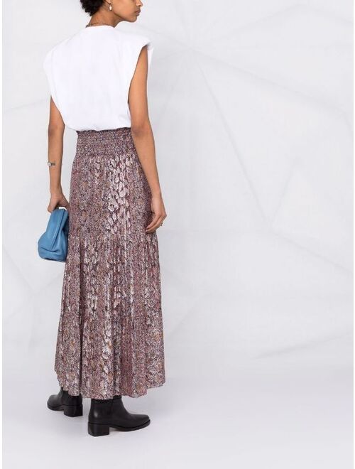 Pinko patterned pleated skirt