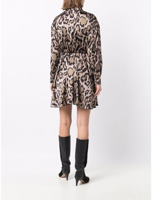 Pinko leopard-print shirt dress