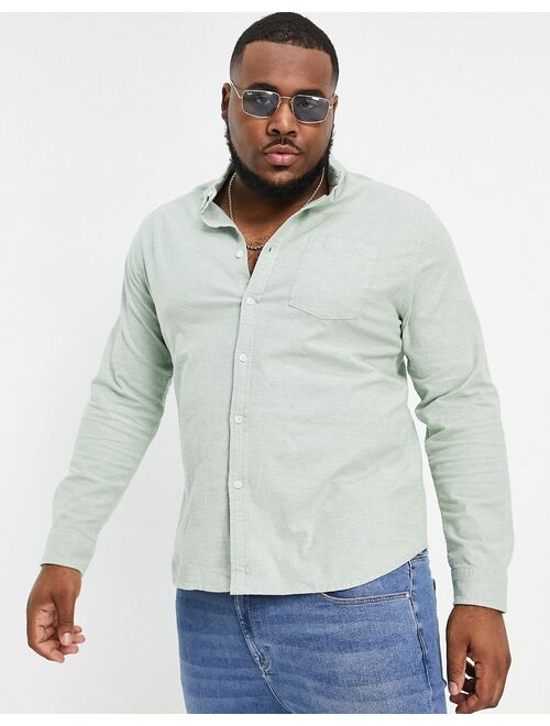 Asos Design slim fit yarn dye oxford shirt in pine green