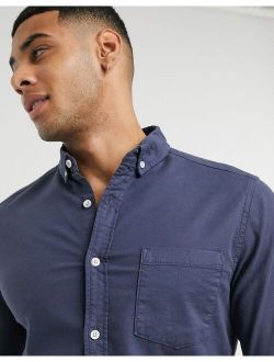 slim fit oxford shirt in navy