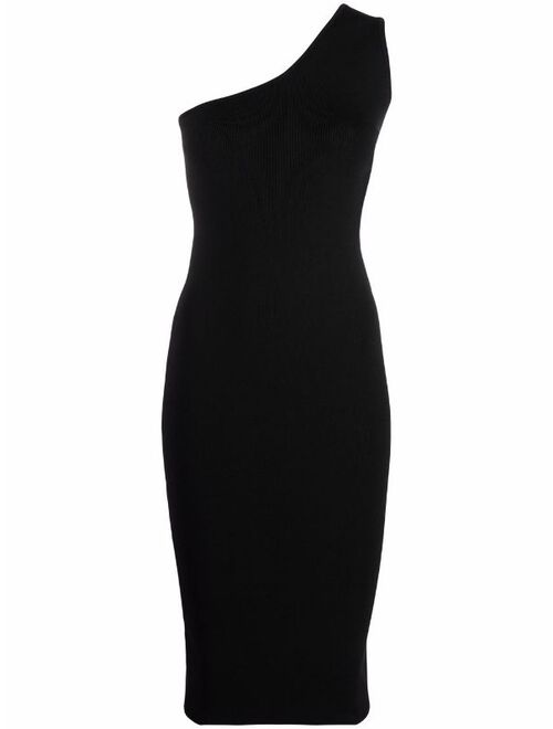 Pinko asymmetric sleeveless midi dress