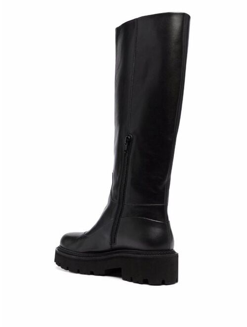 Pinko lug sole knee-high boots