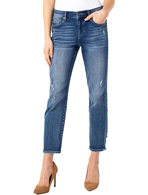 Liverpool Crop Straight Jeans in Kennedy