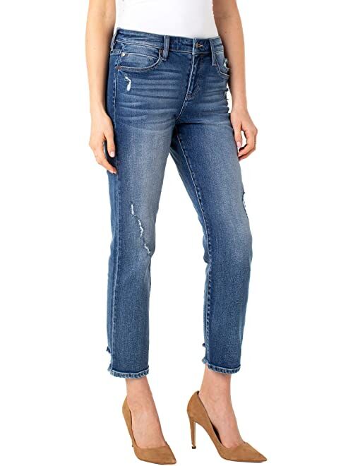 Liverpool Crop Straight Jeans in Kennedy