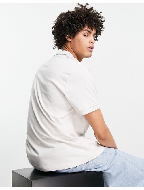 Asos Design relaxed fit jersey shirt in off white