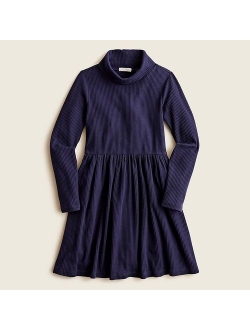 Girls' ribbed turtleneck dress