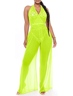 Sxclub Beach Coverups for Women Sleeveless Swimsuit Cover Up Bikini Beachwear Long Dress