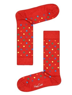 Unisex Dots Combed Cotton Crew Socks