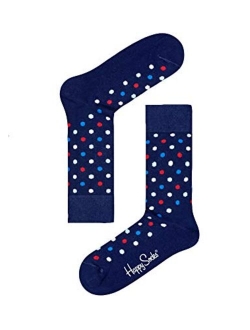 Unisex Dots Combed Cotton Crew Socks