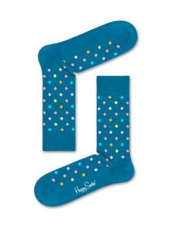 Unisex Dots Combed Cotton Crew Socks